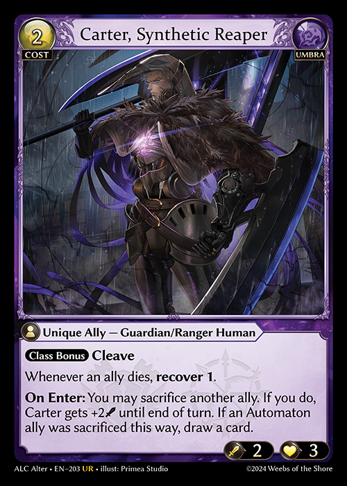 Carter, Synthetic Reaper