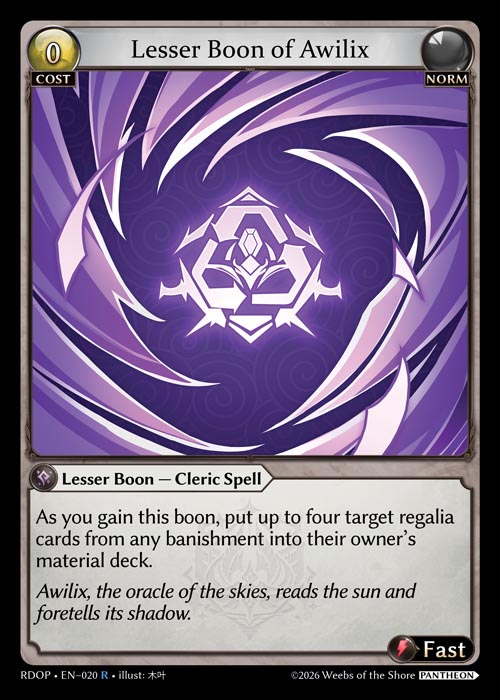 Lesser Boon of Awilix