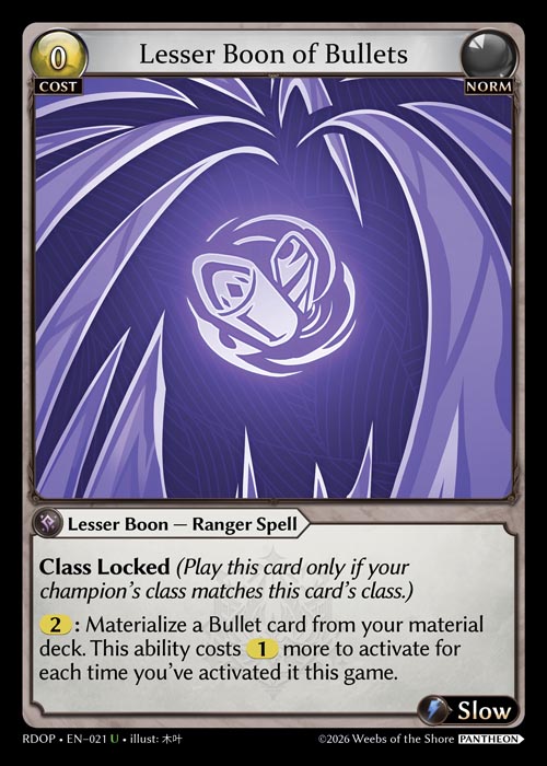 Lesser Boon of Bullets