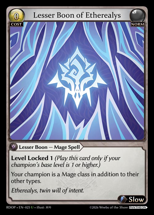 Lesser Boon of Etherealys