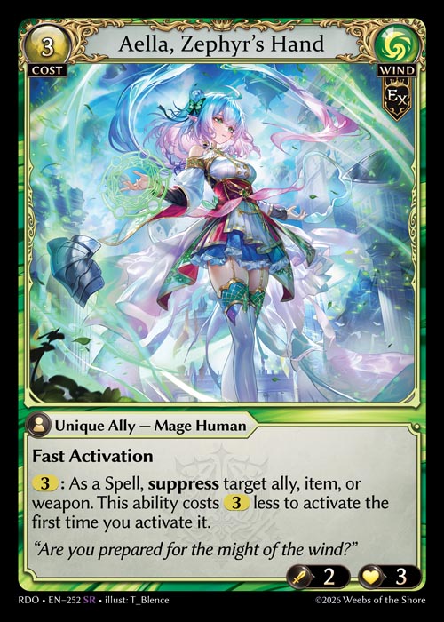 Aella, Zephyr's Hand