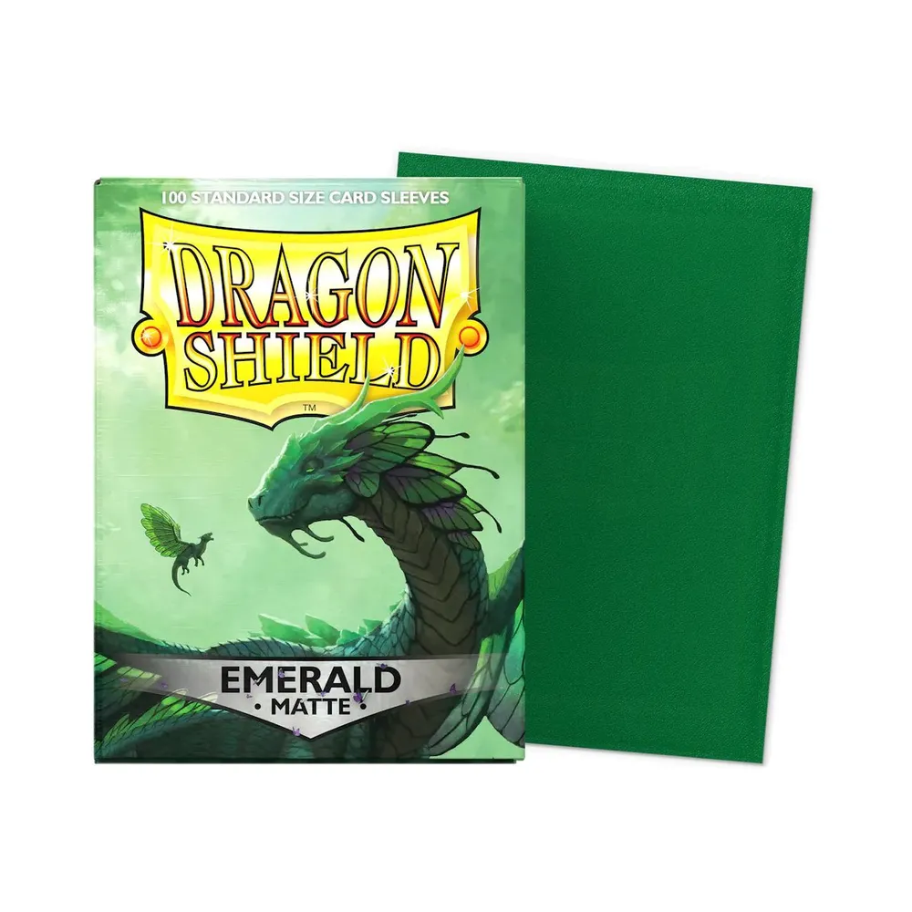 Dragon Shield - Standard Matte Sleeves: Emerald (100 Sleeves)