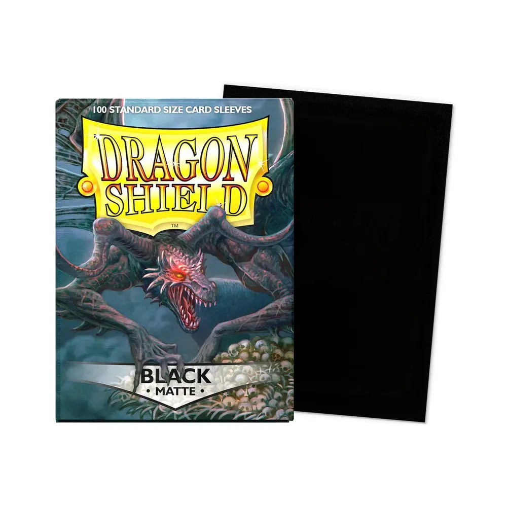 Dragon Shield - Standard Matte Sleeves: Black (100 Sleeves)