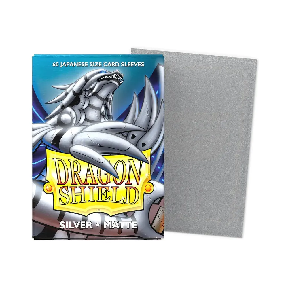Dragon Shield - Japanese Matte Sleeves: Silver (60 Sleeves)