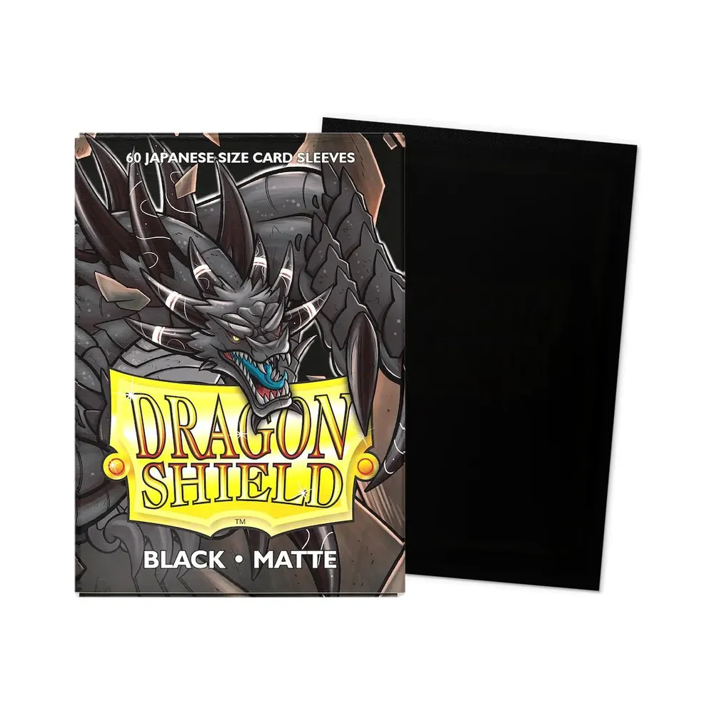 Dragon Shield - Japanese Matte Sleeves: Black (60 Sleeves)