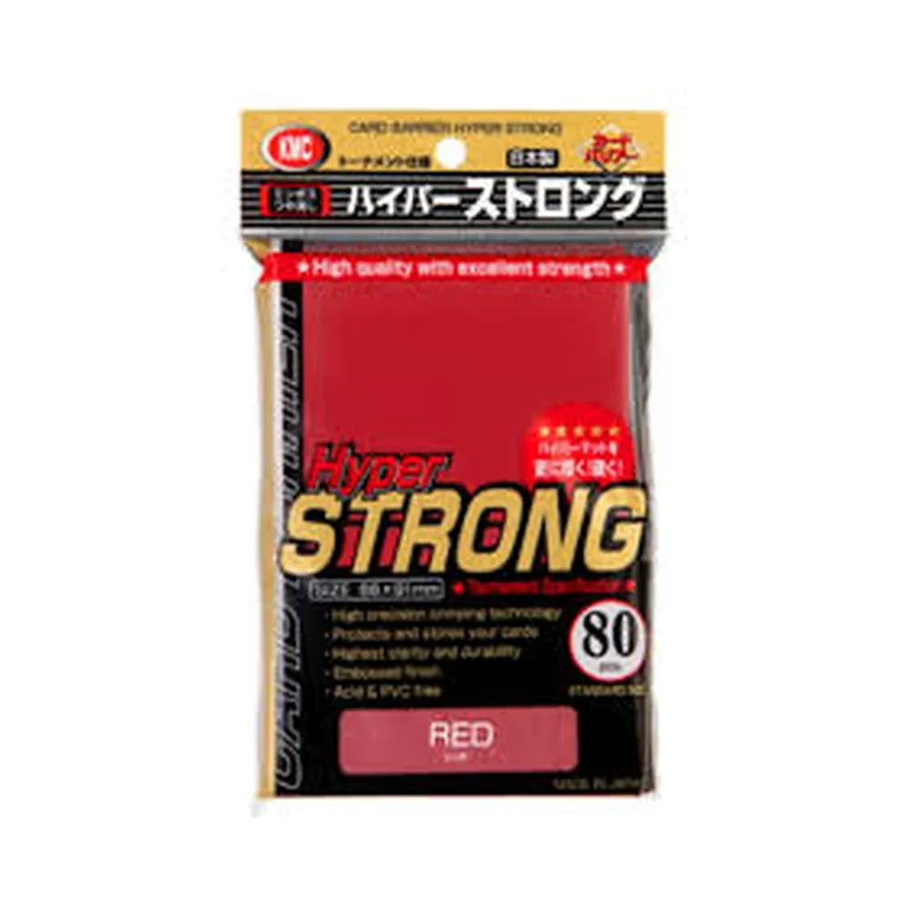 KMC - Hyper Strong Standard Size: Red (80 Sleeves)