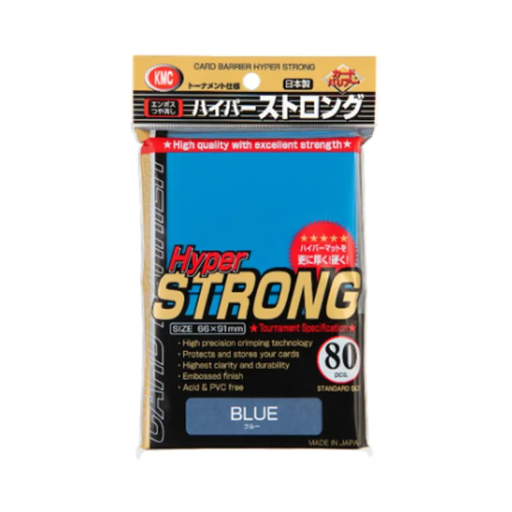 KMC - Hyper Strong Standard Size: Blue (80 Sleeves)