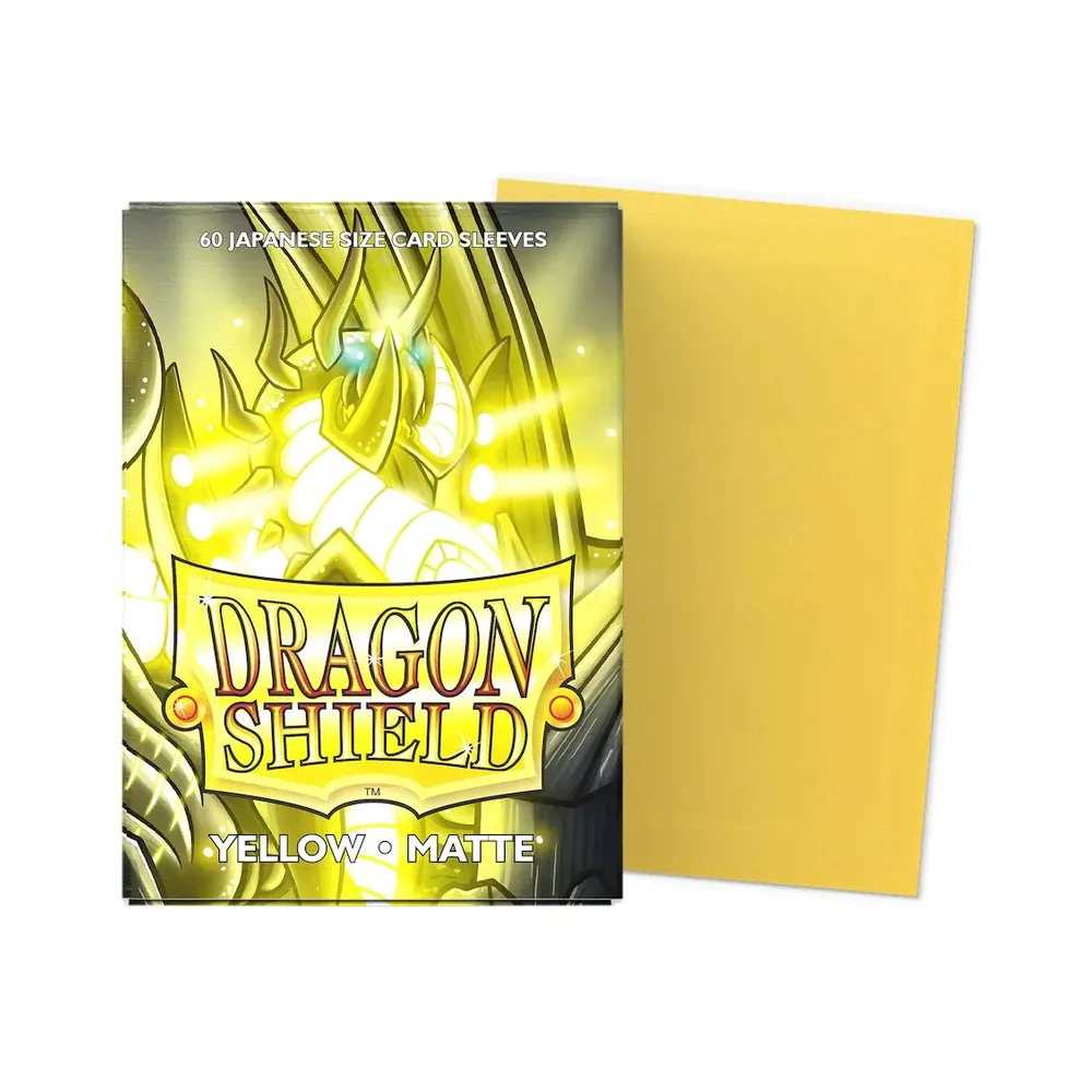 Dragon Shield - Japanese Matte Sleeves: Yellow (60 Sleeves)