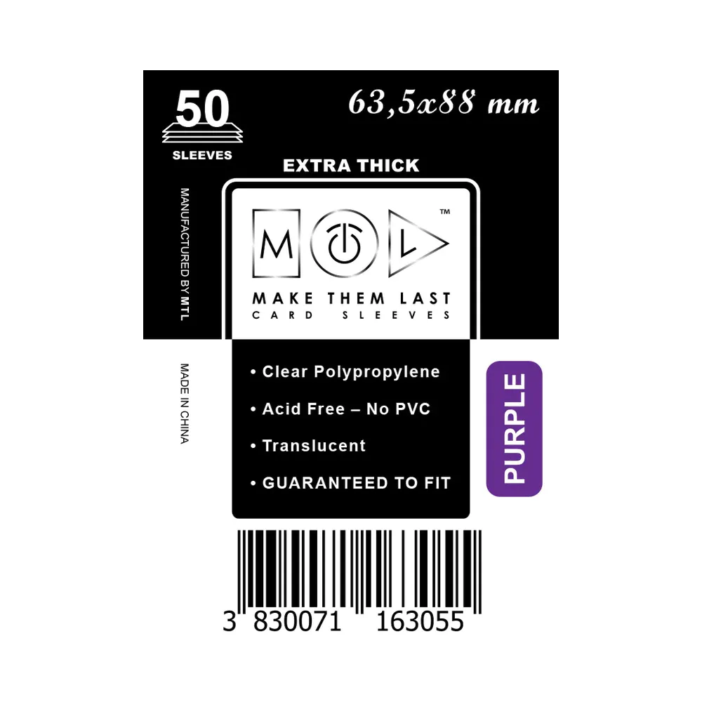 MTL - Standard Size Sleeves: Purple (50 Sleeves)