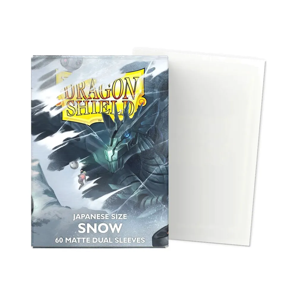 Dragon Shield - Japanese Matte Dual Sleeves: Snow (60 Sleeves)