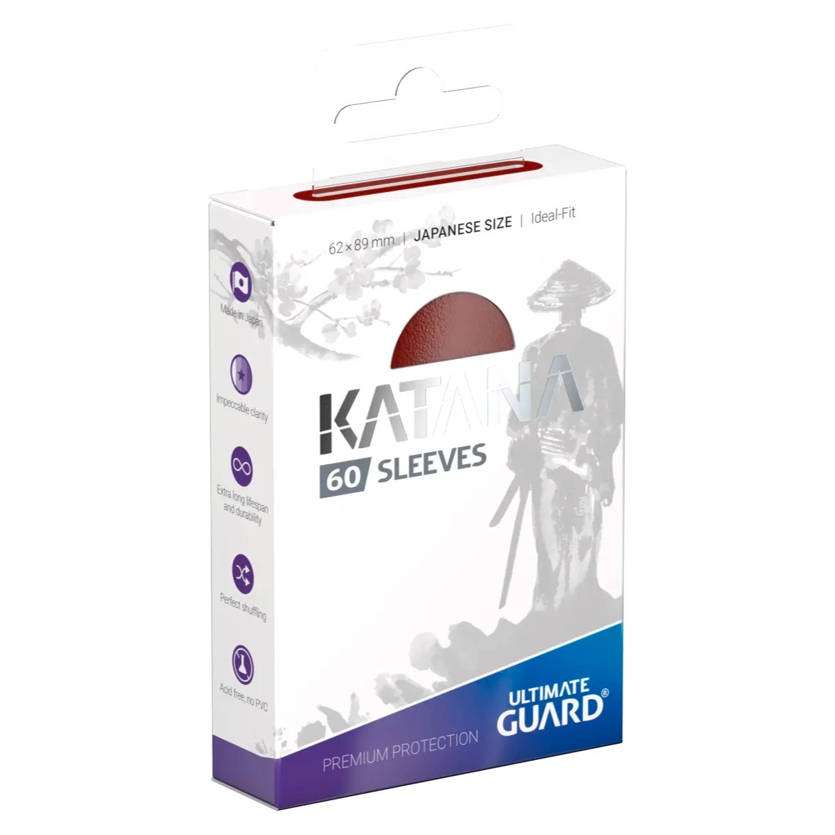 Ultimate Guard Katana Sleeves Japanese Size (60) - Red