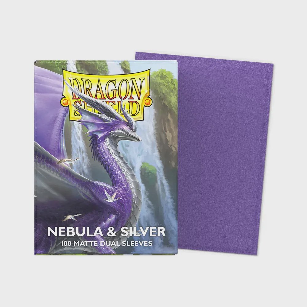 Dragon Shield - Standard Matte Dual Sleeves: Nebula & Silver (100 Sleeves)